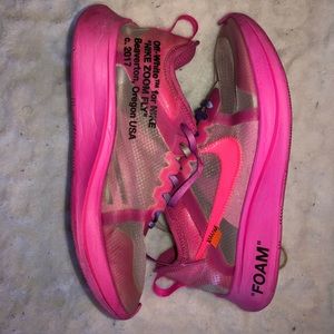 Nike Off White Zoom Fly Pink Tulip (230 Brand New)